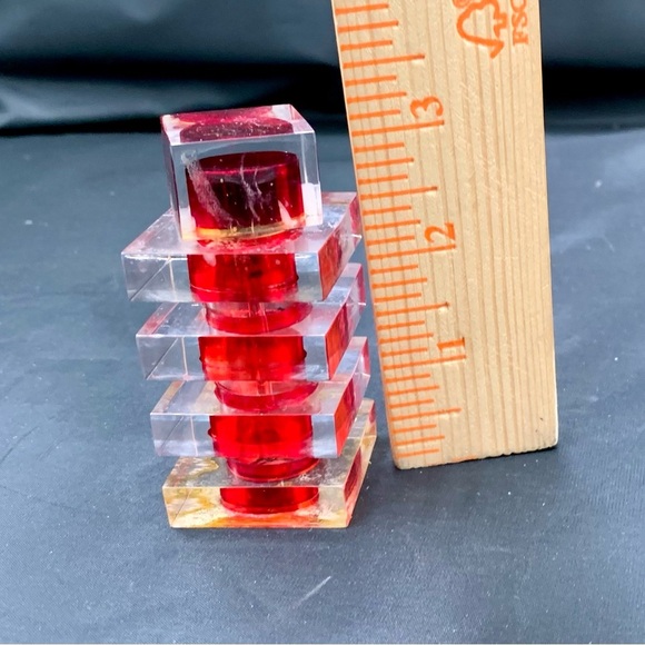 Vintage Lucite/Acrylic Red Perfume Bottle - Picture 11 of 12